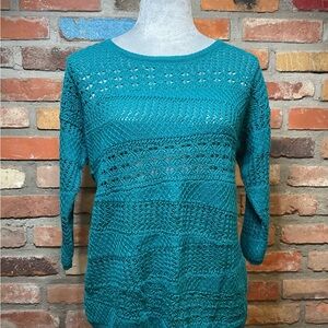 Dana Buchman Turquoise Knit Sweater